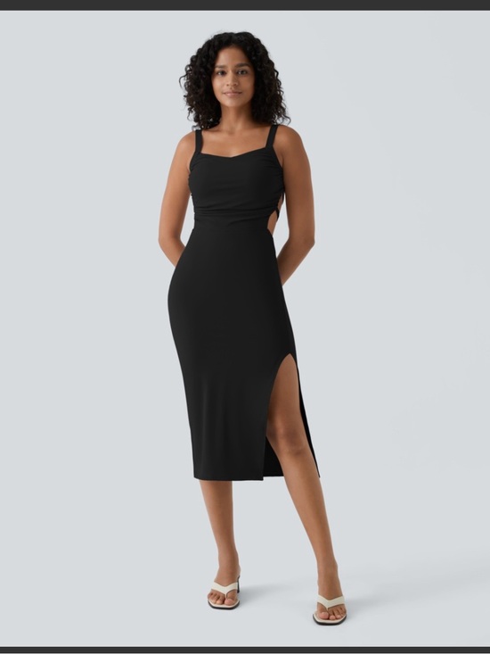 HALARA Dresses & Skirts - HALARA Black Sleeveless Dress with Square Neck